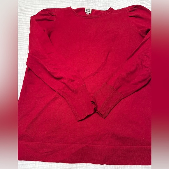 Anne Klein Shirred Shoulder Pullover Cashmere Blend Sweater - Size M - Picture 6 of 11